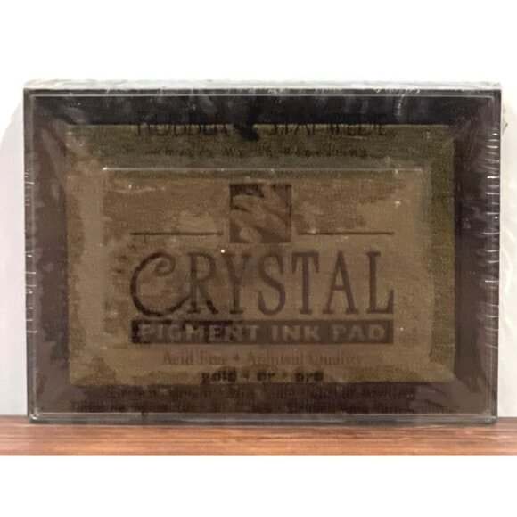 Rubber Stampede Crystal Gold Pigment Ink Pad - Archival Quality Stamping Pad - Picture 1 of 3